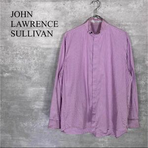 『ジョンローレンスサリバン』(44) スタンドカラーストライプシャツ
