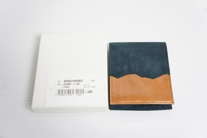 新品 国内正規16SS Maison Margiela メゾン マルジェラ レザー ウォレット 財布 二つ折り 本物 S55UI0082 ネイビー紺1031O▲