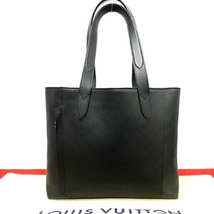 ほぼ未使用 希少品 袋付き LOUIS VUITTON ルイヴィトン カバ ヴォヤージュ ダミエ アンフィニ レザー トートバッグ ブラック 61137