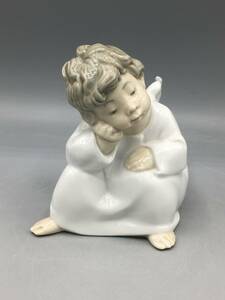 リヤドロ LLADRO 天使 考え事 エンジェル フィギュリン スペイン製 陶器 置物