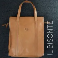 【IL BISONTE】ヌメレザー 縦型トートバッグ