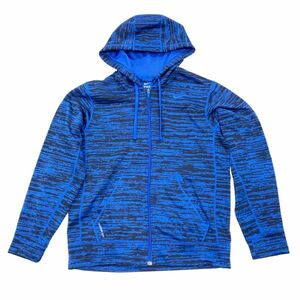 K249-458 美品 ナイキ NIKE パーカー THERMA-FIT 裏起毛 青系 ブルー スポーツ 防寒 ファッション メンズ 秋冬