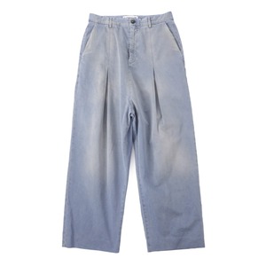 LOEWE ロエベ 24AW コットンパンツ/ロークロッチトラウザーズ/LOW CROTCH TROUSERS メンズ CHINABLUEWASHED 48 ほぼ新品 チャイナブルー