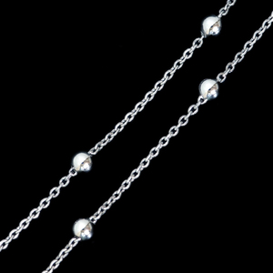 *I761【WHITE GOLD】18KWG Necklace 2.8g New