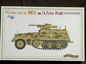 サイバーホビー 1/35【Sd.Kfz.250/10 NEU w/3.7cm PaK】6595 半装軌車両 3.7cm対戦車砲 未開封未組立B120