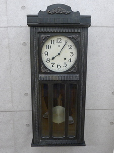 dd216●レアもの 昭和20年代 戦後米軍統治下の大型柱時計 AICHI OCCUPIED JAPAN 振り子 ボンボン時計 ゼンマイ式 アンティーク レトロ/160