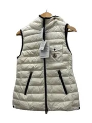 MONCLER ダウンベスト 1 ナイロン ホワイト 無地 H10931A00062 5396Q