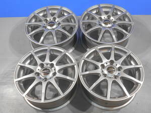 No.2179 中古社外アルミホイール 15×6J PCD114.3 5穴 4本セット