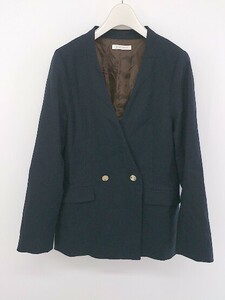 ◇ THE SHOP TK ザ ショップ ティーケー ノーカラー 長袖 ジャケット サイズM ネイビー メンズ P