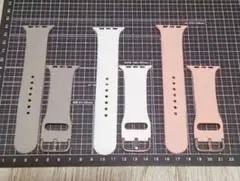 AppleWatch用バンド☆3本セット☆グレー、白、ピンク❣️