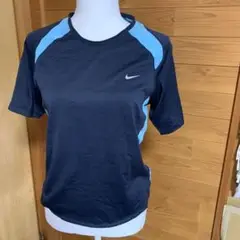 Nike トレーニングTシャツ S 黒/青