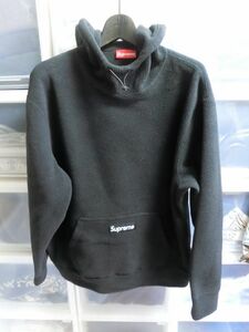 Supreme BOX LOGO POLARTEC プルオーバー パーカー フリース L ブラック シュプリーム