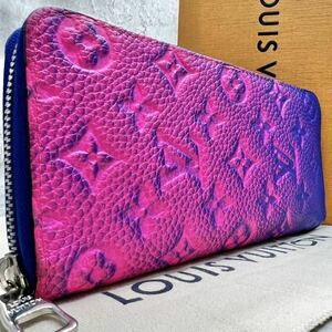 【現行 極美品】ルイヴィトン LOUIS VUITTON ヴェルティカル 長財布 モノグラム イリュージョン トリヨン グラデーション メンズ M81243