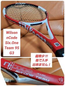 【入手困難】Wilson n Code Six One Team 95 G3 ウィルソン　硬式　テニスラケット　six-one グリップサイズ　３