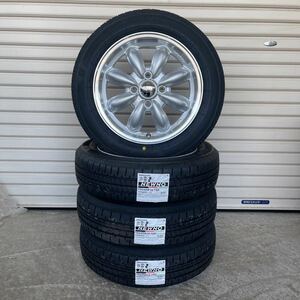 ララパームCUP2◆ブリヂストン　ニューノ◆155/65R14◆軽自動車NBOXタントムーヴミラスペーシアギアワゴンRラパン　プラチナシルバー