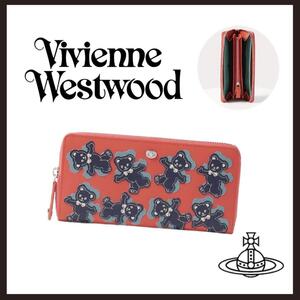 ○★新品 未使用 Vivienne Westwood ハッピーベア 定番長財布 ラウンドジップ レッド（ヴィヴィアンウエストウッド）○●