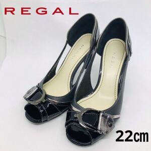 リーガル REGAL オープントゥ パンプス 希少 22㎝