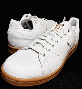 ☆送料込◆新品27.5cm◆adidas STAN SMITH アディダス スタンスミス クラウドホワイト/ガム/金ロゴ【定価.16500円】本革