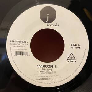 MAROON 5 - This Love / Harder To Breathe 2004年 オリジナルUS盤 EP 7inch Octone 82876-60635-7 マルーン・ファイヴ 希少 レア盤