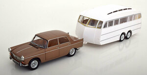 norev 1/18 Peugeot 404 1965 brownmetallic ＋ キャンピングトレーラー　プジョー　ノレブ