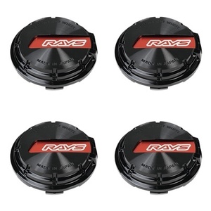 【在庫品】◆ RAYS Gram Lights No.15 GL CAP BK/RD 4個◆VORK RACING レイズ グラムライツ オプション設定 センターキャップ