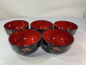 多用丼揃　合成漆器　多目的碗　〈O-285〉　