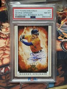 2017 Panini Diamond Kings GEORGE SPRINGER 4枚限定 直筆サイン カード PSA8 オンカードオート スプリンガー Auto アストロズ