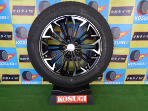 未使用展示品　エンケイ　オールエイト　8J-18　5H114.3　+45　ヨコハマ　ジオランダー　225/60R18　中古セット　