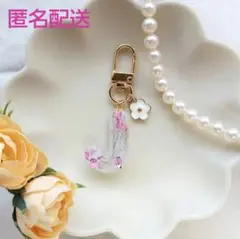 116　イニシャルキーホルダー　ドライフラワー　花　レジン　J