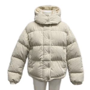 モンクレール MONCLER ダウンジャケット サイズ0 XS DAOS ダウン アイボリー レディース 長袖/ベロア/フード着脱可/冬 美品 ジャケット