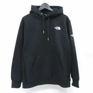 132s THE NORTH FACE ノースフェイス Square Logo Hoodie スクエア ロゴ フーディ NT62235 Mサイズ ブラック ※中古