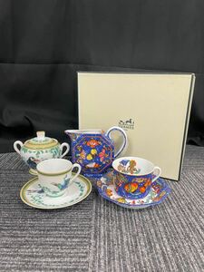 杉本 10月 No.278 HERMES エルメス カップ ソーサー ティーカップ 洋食器 ポット 鳥柄 花柄 箱付