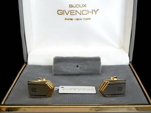 ◎№5385◎■新品タグ付■ジバンシイ「ロゴ柄」【GIVENCHY】 【シルバー・ゴールド】■カフス♪