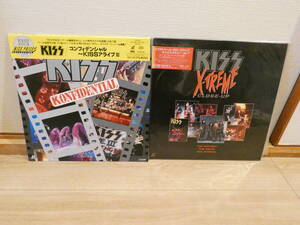 8554◆LD・レーザーディスク2枚◆KISS エクストリーム・クローズアップ+アライヴ3-コンフィデンシャル 帯つき