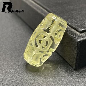 絶賛 EU製 定価5万円★ROBEAN・チベット天珠・シトリンファントム★パワーストーン アクセサリー 天然石 金運 約29.8*15.3mm C529814