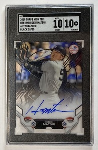 【状態最高!50枚限定】松井秀喜 2019 Topps High Tek Black Signature Auto SGC鑑定済