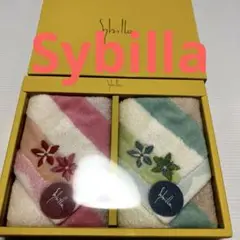 新品 シビラ Sybillaタオルハンカチ ギフト可愛い お花の刺繍