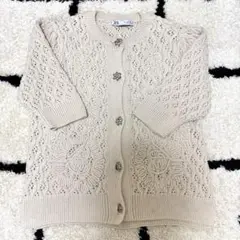 Zara 透かし編みカーディガン Lサイズ