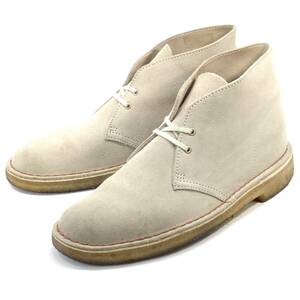 即決 Clarks Desert Boot 25.5cm デザートブーツ クラークス US 7.5 メンズ サンドスエード 本革 チャッカブーツ 革靴 カジュアル 通学