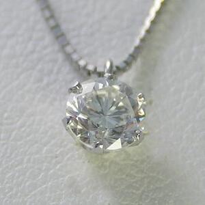 ダイヤモンド ネックレス 一粒 プラチナ 0.2カラット 鑑定書付 0.222ct Eカラー SI2クラス Gカット CGL