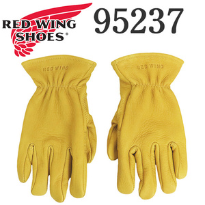 REDWING (レッドウィング) 95237 Leather Gloves レザーグローブ Lined Yellow Buckskin 裏地付 イエロー 鹿革 S