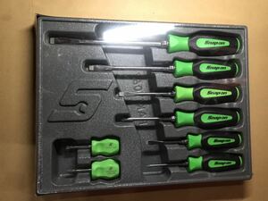 スナップオン Snap-on SGDX80BG ソフトグリップ ドライバーセット 8本入り　グリーン