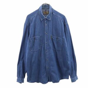 アルマーニジーンズ イタリア製 オールド 長袖 シャンブレーシャツ L ARMANI JEANS メンズ