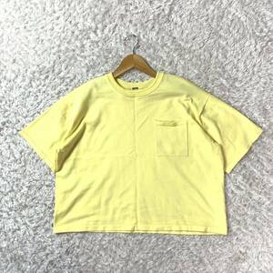 ミラオーウェン ポケットTシャツ イエロー 黄色 オーバーサイズ ビックシルエット 0 YA3686