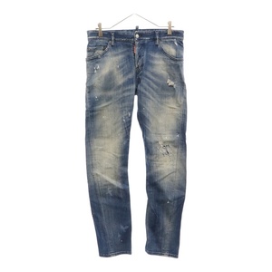 DSQUARED2 ディースクエアード 14SS Skater Jean スケータージーンズ ダメージスキニーパンツ S71LA0751 S30342 インディゴ