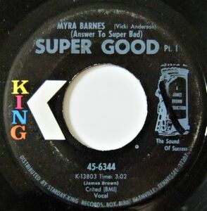 ■FUNK45 Myra Barnes(Vicki Anderson) / Super Good Part 1/Part 2 [King 45-6344]