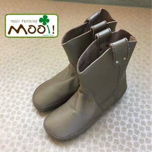 ★【 Mooi 】★ 未使用 レディースレザー モカシンブーツ★サイズL