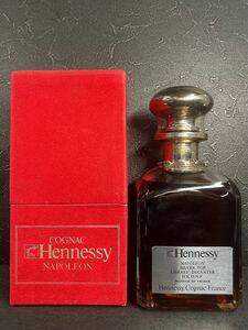 CC6★Hennessy NAPOLEON SILVER TOPP COGNAC LIBRARY DECANTER H K D N 700ml 40％ ヘネシー ナポレオン シルバー コニャック 未開栓 箱付