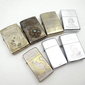 14003-2【おまとめ品】ZIPPO/ジッポー/ジッポ/デビルマン/ターコイズ/ルーズベルト大統領 など/喫煙具/喫煙グッズ/おまとめ/7点セット