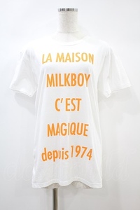 MILKBOY / MAISON TEE S 白 H-24-11-02-1047-MB-TO-KB-ZT215